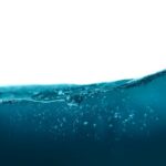 Underwater - water drops on blue surface