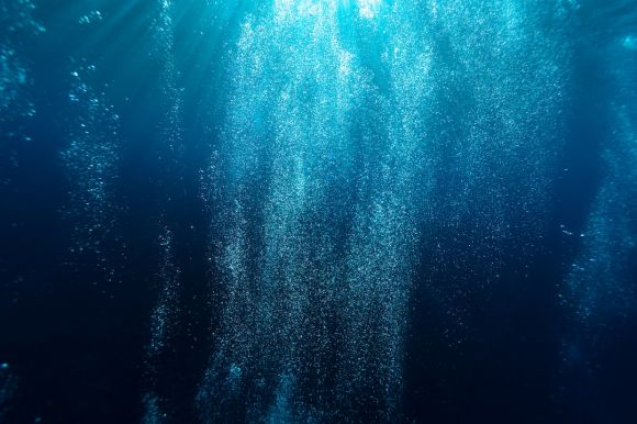 Underwater - photography of blue water