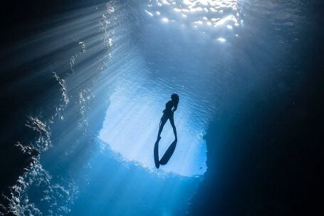 Underwater Exploration - Scuba Diver Under Water