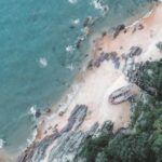 Shipwreck Discovery - Aerial Footage of a Shipwreck on a Beach