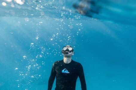 Diving Locations - Split-Level Photography of Man Underwater