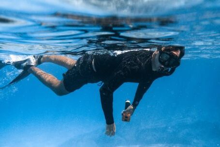 Snorkeling - Man Snorkeling in Sea