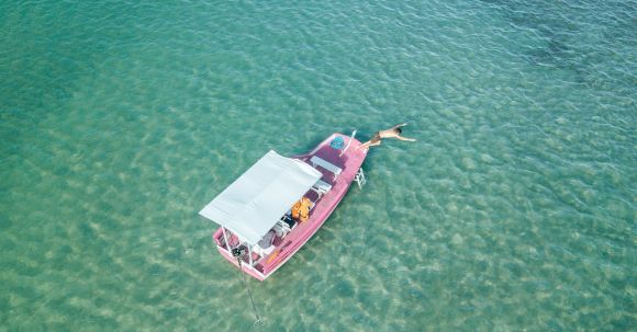 Diving Boat - A Motorboat on the Sea