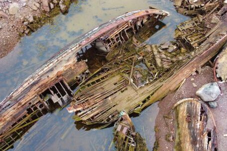 Shipwrecks - Top View of Wooden Shipwrecks