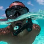 Diving Mask - A Man Snorkeling