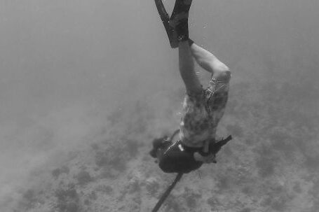 Diving Fins - A Diver Hunting Underwater