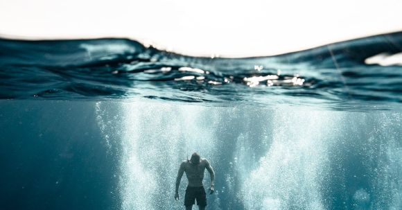 Underwater - Photo of Person Underwater