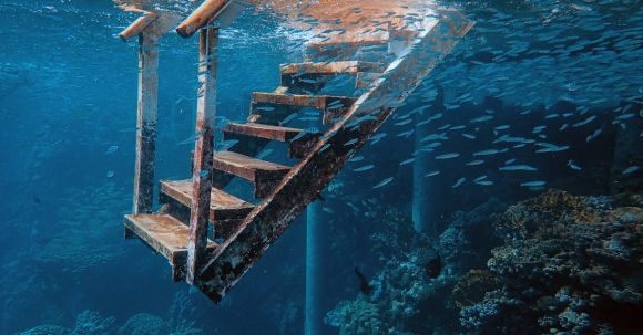 Underwater - Photo of Stairs Underwater