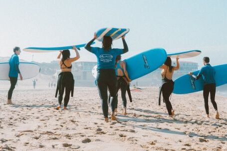 Wetsuit - Group of People Carrying Surfboards