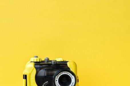 Underwater Camera - Waterproof Camera on Yellow Background