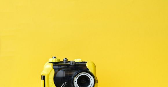 Underwater Camera - Waterproof Camera on Yellow Background