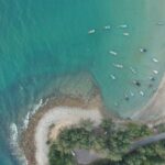 Diving Boat - Aerial Photography of Beach