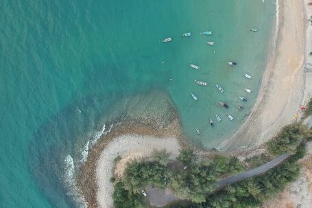 Diving Boat - Aerial Photography of Beach