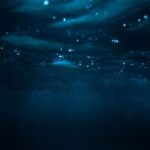 Underwater - blue and white water waves