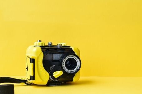 Underwater Camera - Waterproof Camera on Yellow Background