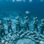 Underwater - Grey Statues on Seabed