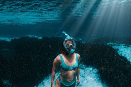 Diving Mask - Woman Diving in Sea
