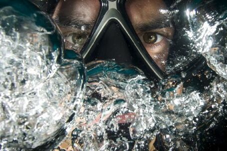 Diving - Man Wearing Googles