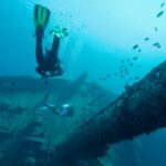 Shipwrecks For Diving - man wearing scuba diving swimming in water